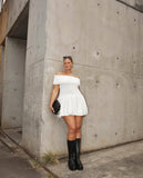 Beach Holiday Sexy Dress Knitted Hollow-out Off Collar