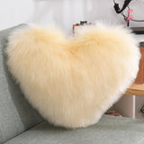 Throw Pillows Heart Shape Long Plush Fluffy Shaggy Cushion Cover Sofa Cushions Decorative Pillow