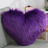 Throw Pillows Heart Shape Long Plush Fluffy Shaggy Cushion Cover Sofa Cushions Decorative Pillow