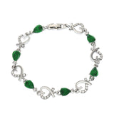 Hollow Love Bracelet With Rhinestones Fashion Temperament Heart-shaped Bracelet For Valentine's Day