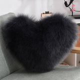 Throw Pillows Heart Shape Long Plush Fluffy Shaggy Cushion Cover Sofa Cushions Decorative Pillow
