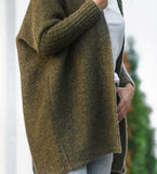 Fashion Bat Sleeve Hooded Cardigan Oversized Loose Temperament Solid Color Sweater Womens Clothing