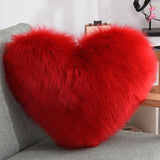 Throw Pillows Heart Shape Long Plush Fluffy Shaggy Cushion Cover Sofa Cushions Decorative Pillow