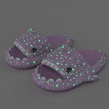 Shark Slippers With Starry Night Light Design Bathroom Slippers Couple House Shoes For Women