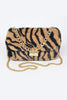 Faux Zebra Fur Shoulder Bag