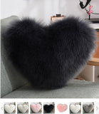 Throw Pillows Heart Shape Long Plush Fluffy Shaggy Cushion Cover Sofa Cushions Decorative Pillow