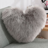 Throw Pillows Heart Shape Long Plush Fluffy Shaggy Cushion Cover Sofa Cushions Decorative Pillow