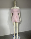 Beach Holiday Sexy Dress Knitted Hollow-out Off Collar