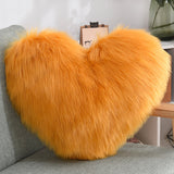 Throw Pillows Heart Shape Long Plush Fluffy Shaggy Cushion Cover Sofa Cushions Decorative Pillow