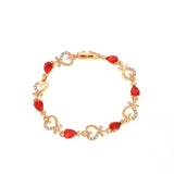 Hollow Love Bracelet With Rhinestones Fashion Temperament Heart-shaped Bracelet For Valentine's Day