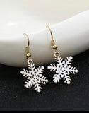 Snowflake Teardrop Earrings
