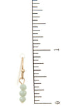 Elongated ring bead drop metal pendant necklace set