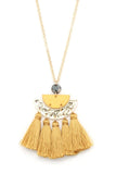 Half Circle Tassel Pendant Necklace