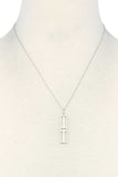 Metal Rectangular Shape Pendant Necklace