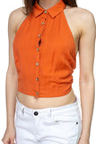 Sleeveless Linen Top