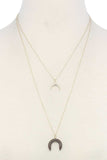 Double Crescent Moon Necklace