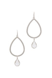 Textured Metal Cut Out Teardrop Earring