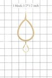 Textured Metal Cut Out Teardrop Earring