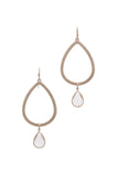 Textured Metal Cut Out Teardrop Earring