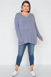 Plus Size Basic Over Sized Long Sleeve Top