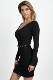 Foiled Ruched Tube Midi Dress