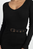 Foiled Ruched Tube Midi Dress