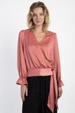 Surplice Wrap Front Top