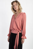 Surplice Wrap Front Top