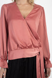 Surplice Wrap Front Top
