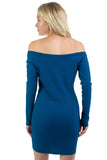 Off Shoulder Ribbed Dress