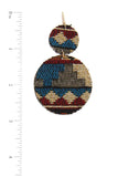 Double Circle Fabric Drop Earring