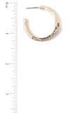 Metal Open Circle Drop Earring