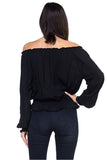 Off Shoulder Embroidered Shirt