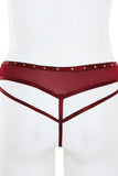 Open Cage Back Thong W/ Mesh