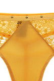 Open Cage Back Thong W/ Mesh