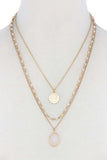 Oval Beaded Layered Necklace
