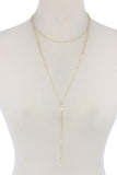 Metal Y Shape Necklace