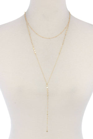 Metal Y Shape Necklace