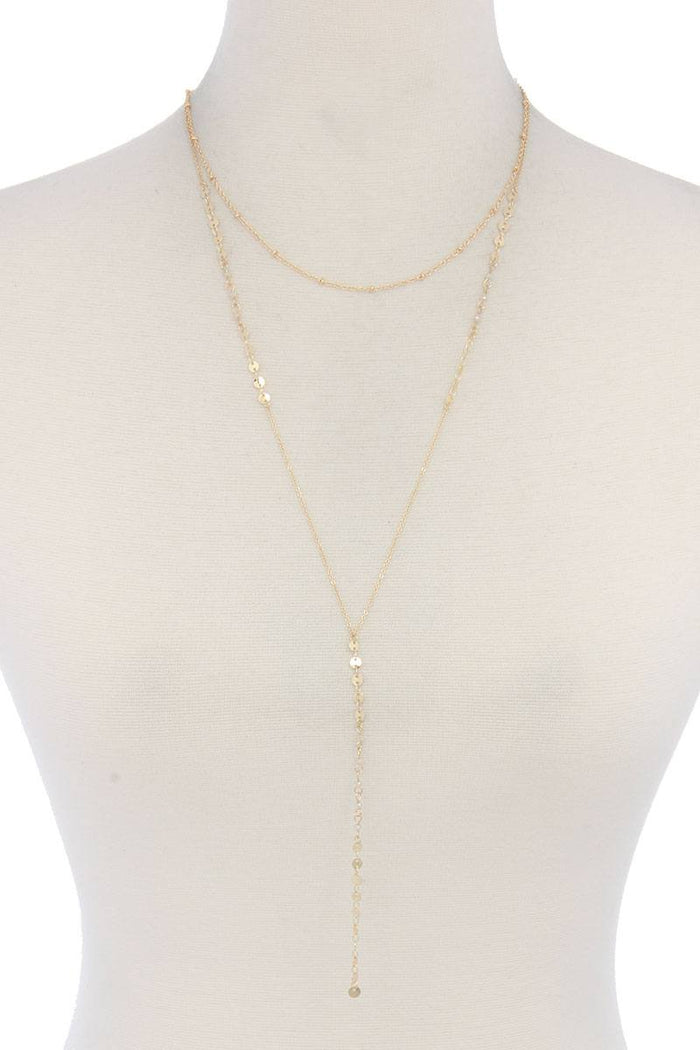 Metal Y Shape Necklace