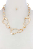Bent Oval Shape Necklace