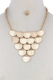 Disc Linked Bib Necklace