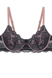 Two Tone Floral Lace Push Up Bra
