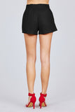 Paper Bag W/bow Tie Short Linen Pants