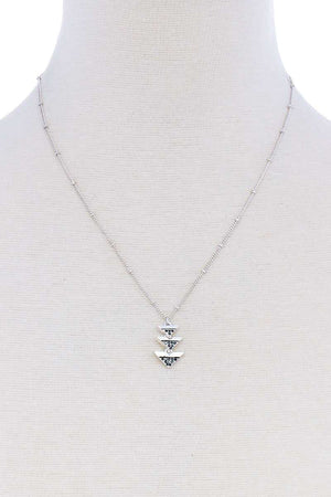 Cute Triple Triangle Pendant Necklace