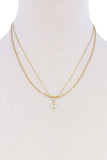 Double Layer Chain Teare Drop Necklace