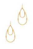 Fashion Double Tear Drop Out Line Earring