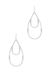 Fashion Double Tear Drop Out Line Earring