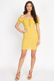 Off Shoulder Smocked Dress