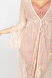 Stripe Mesh Cardigan