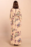 Floral Print Maxi Wrap Dress